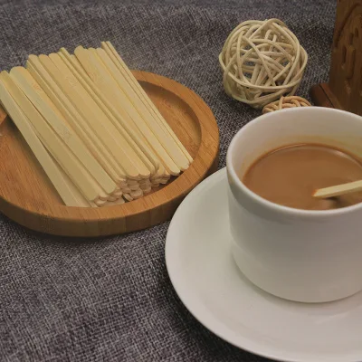 Nuovi articoli Palette per caffè usa e getta in legno di bambù confezionate singolarmente
